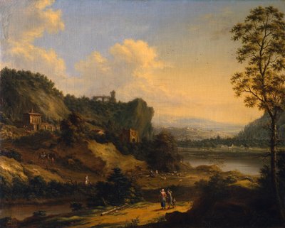 Pejzaż rzeczny (olej na płótnie) autorstwa Johann Christian Vollerdt or Vollaert