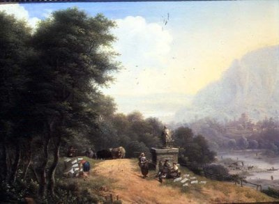 Krajobraz z praniem kobiet autorstwa Johann Christian Vollerdt or Vollaert
