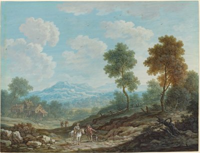 Podróżujący w szerokiej dolinie autorstwa Johann Christoph Dietzsch