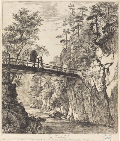 Im Höllenthal (w dolinie Höllen) autorstwa Johann Christoph Erhard