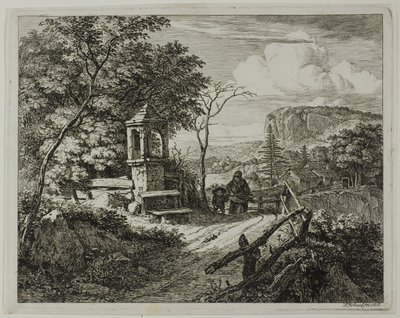 Wood Gatherer with a Boy, płyta druga z filmu Dwa duże krajobrazy z filarami modlitwy autorstwa Johann Christoph Erhard