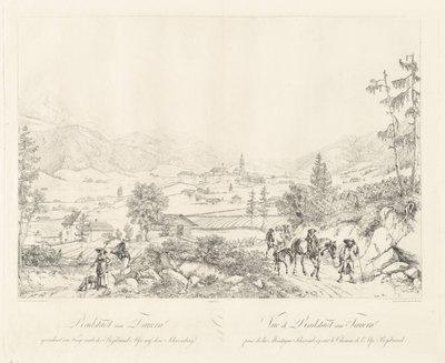 Radstadt koło Tauern autorstwa Johann Christoph Erhard and Johann Adam Klein after Carl Ludwig Friedrich Viehbeck