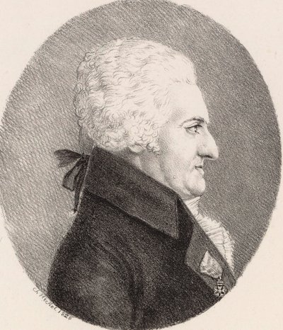 Portret kompozytora Pierre-Alexandre Monsigny 1729-1817, 1826. autorstwa Johann Christoph Heckel