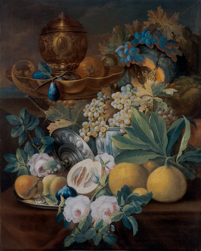 Martwe natury Z Owocami I Kwiatami autorstwa Johann Conrad Eichler