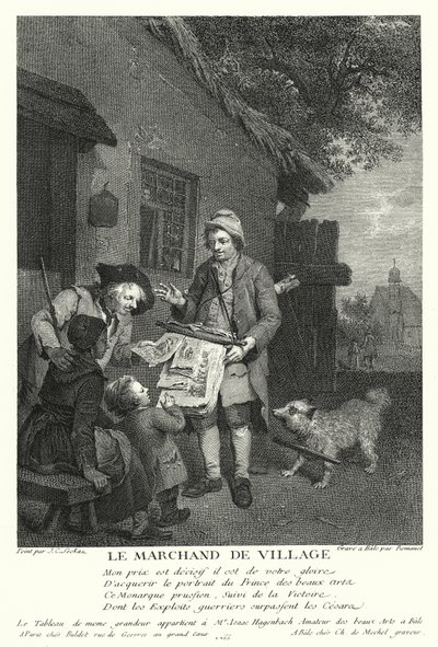 Kupiec z wioski (rycina) autorstwa Johann Conrad Seekatz