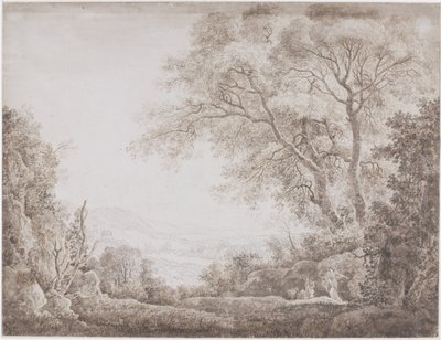 Włoski krajobraz autorstwa Johann Conrad Steiner (possibly)