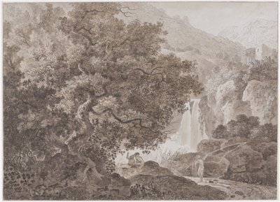 Zalesiony krajobraz górski (Tivoli) autorstwa Johann Conrad Steiner