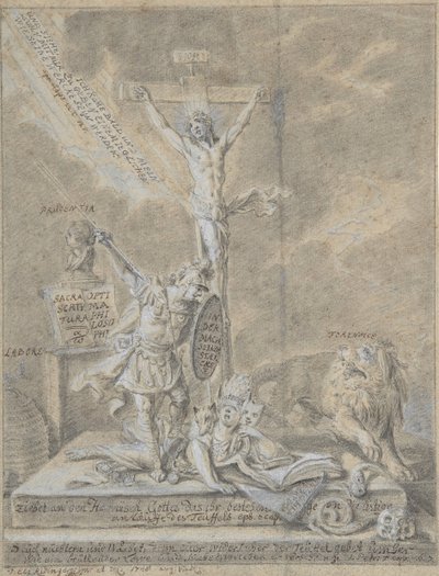 Alegoria cnót chrześcijańskich, 1746. autorstwa Johann Elias Ridinger