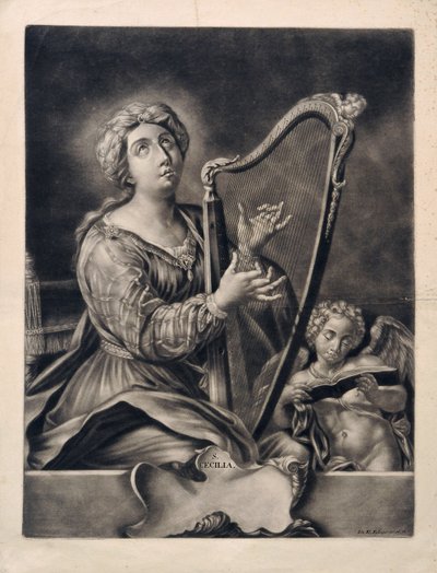 Johann Elias Ridinger S Cecilia autorstwa Johann Elias Ridinger