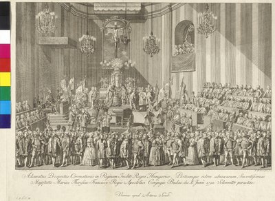 Koronacja cesarzowej Marii Teresy na królową Węgier 10 czerwca 1792 r. w Budapeszcie autorstwa Johann Ernst Mansfeld
