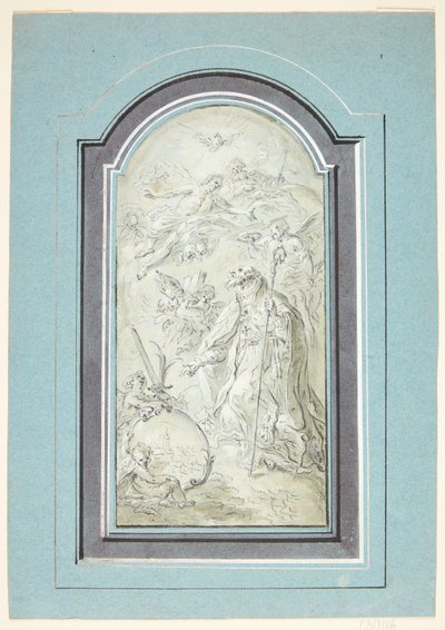 Dania: Klęczący biskup wyniesiony do świętości autorstwa Johann Evangelist Holzer