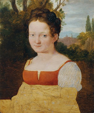 portret dziewczyny autorstwa Johann Evangelist Scheffer von Leonhardshoff