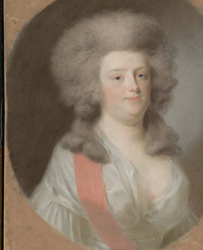 Augusta Maria Karolina z Nassau-Weilburg (1764-1802). Siostrzenica Wilhelma V, księcia Orange-Nassau, córka jego siostry Karoliny autorstwa Johann Friedrich August Tischbein