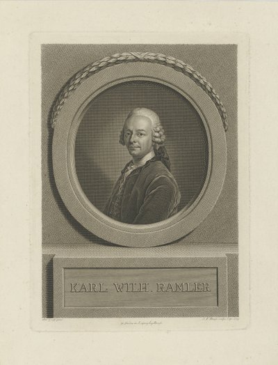Portret Karla Wilhelma Ramlera 1725-1798, 1774. autorstwa Johann Friedrich Bause