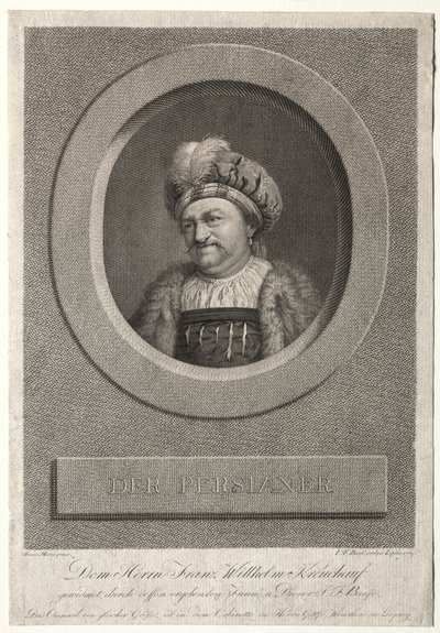 Pers - Portret Franza Wilhelma Kreuchauf autorstwa Johann Friedrich Bause