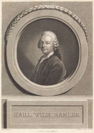 Karl Ramler autorstwa Johann Friedrich Bause after Anton Graff