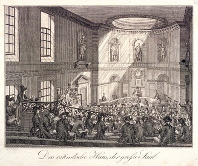 Dom Wschodnioindyjski, Londyn, 1808 autorstwa Johann Friedrich Boettger