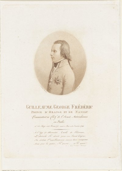 Portret Fryderyka, księcia Orange-Nassau autorstwa Johann Friedrich Bolt