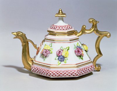 Ośmiokątny czajniczek Miśnia, porcelana z ok. 1718 r. autorstwa Johann Friedrich Bottger