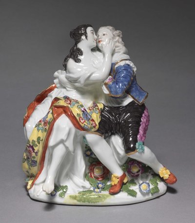The Lovers, wyprodukowana przez Fabrykę Porcelany w Miśni, Niemcy, ok. 1740 autorstwa Johann Friedrich Eberlein