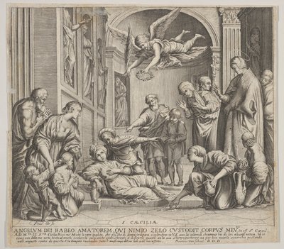 Śmierć św. Cecylii, ca. 1640-60. autorstwa Johann Friedrich Greuter