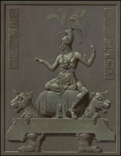 Kolekcja oryginalnych dzieł Waldecka przedstawiających Mezoamerykę, pudełko 7 z 22 autorstwa Johann Friedrich Maximilian von Waldeck