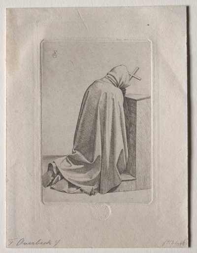 Modlący się mnich, 1826. autorstwa Johann Friedrich Overbeck