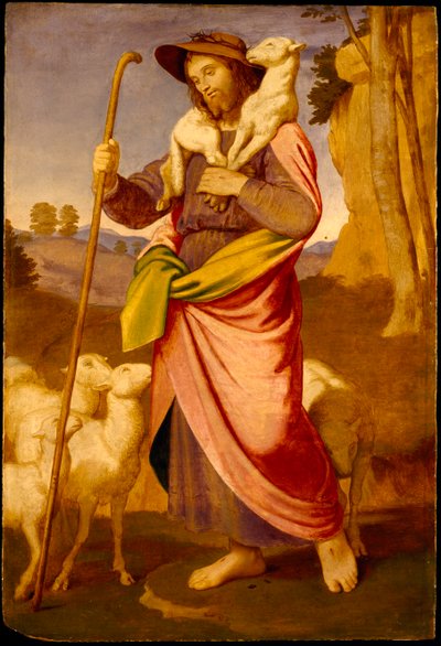 Dobry Pasterz, początek lat 60. XIX wieku. autorstwa Johann Friedrich Overbeck