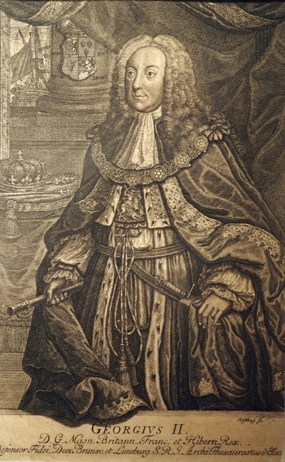 Jerzy II (Wielka Brytania) Rosbach@Residenzmuseum Celle20160708 autorstwa Johann Friedrich Rosbach