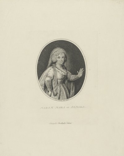 Gertrud Elisabeth Mara, z domu Schmeling 1749-1833 jako Armida, 1801. autorstwa Johann Friedrich Schröter