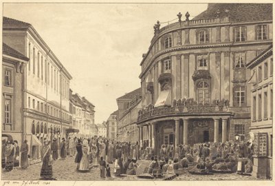 Widok na Muhlendamm autorstwa Johann Friedrich Stock