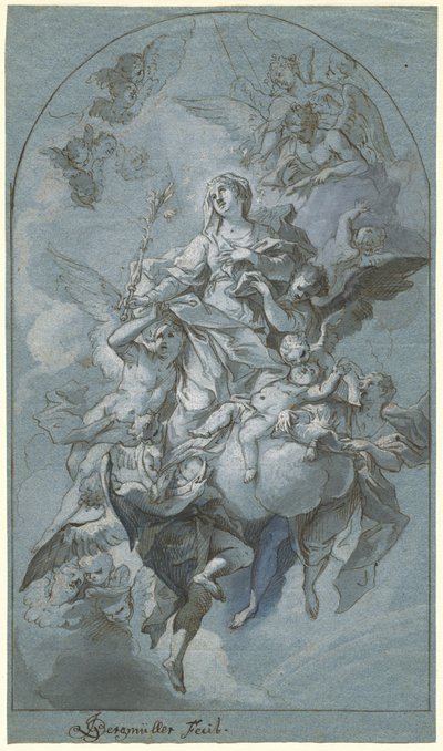 Niepokalane Poczęcie autorstwa Johann Georg Bergmuller