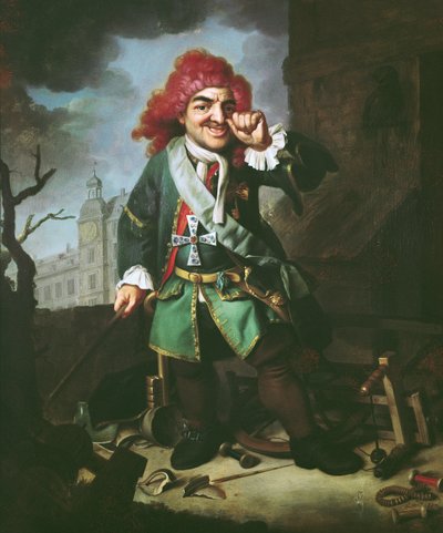Portret Clemensa Perkeo, głupca na dworze w Heidelbergu autorstwa Johann Georg Dathan