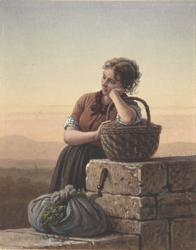 Powrót do domu, XIX wiek. autorstwa Johann Georg Meyer