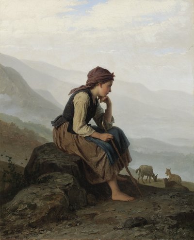 Mały pasterz kóz autorstwa Johann Georg Meyer
