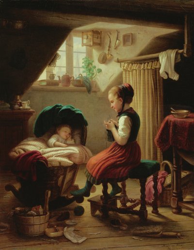 Opieka nad maluchami autorstwa Johann Georg Meyer von Bremen