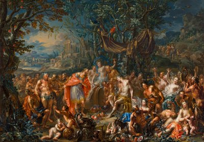 Bachus i król Midas autorstwa Johann Georg Platzer