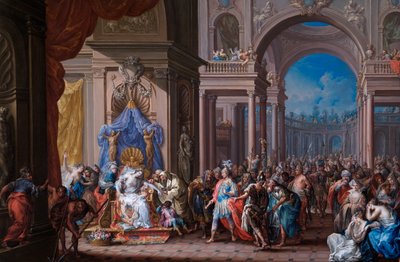 Śmierć Kleopatry (olej na miedzi) autorstwa Johann Georg Platzer