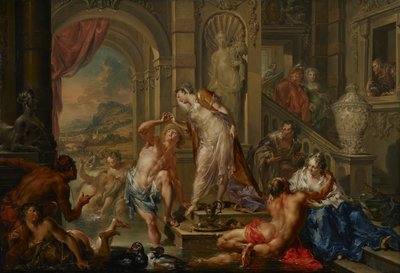 Przyjemności pór roku: lato, ok. 1730 r. (olej na miedzi) autorstwa Johann Georg Platzer