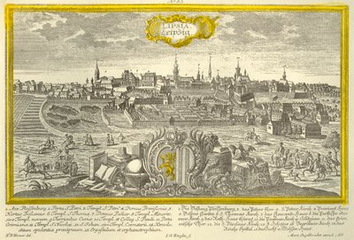 Lipsk, ok. 1740. autorstwa Johann Georg Ringlin