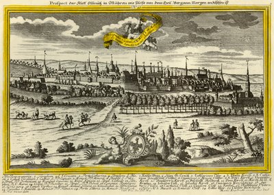 Ołomuniec, ok. 1740 r. autorstwa Johann Georg Ringlin