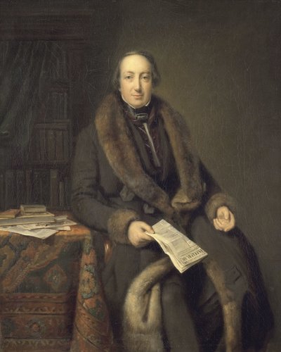 Pieter Arnold Diederichs (1804-74). Księgarz w Amsterdamie i założyciel Algemeen Handelsblad w 1828 r. autorstwa Johann Georg Schwartze (attributed to)