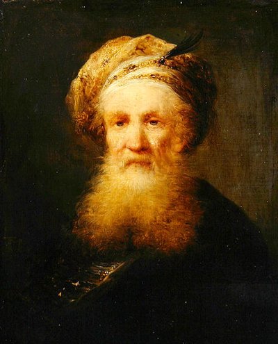 Głowa Orientu, ok. 1759-62 (olej na drewnie) autorstwa Johann Georg Trautmann