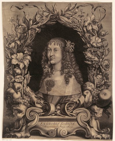 Portret Erdmuthe Sophia, margrabiny Brandenburg-Bayreuth autorstwa Johann Georg Waldreich