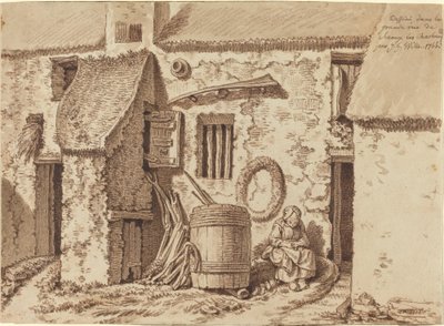 Rustykalny dom przy Grand Rue w Sceaux-Les-Chartreux autorstwa Johann Georg Wille