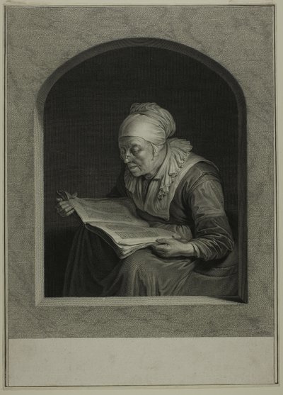 La Liseuse (Kobieta czytająca) autorstwa Johann Georg Wille
