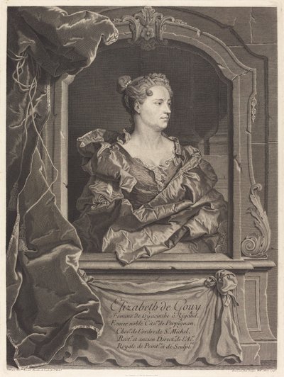Elizabeth de Gouy, żona Hyacinthe Rigaud autorstwa Johann Georg Wille after Hyacinthe Rigaud