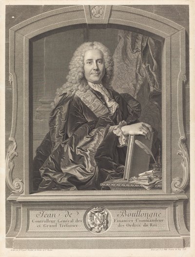 Jan z Boullongne autorstwa Johann Georg Wille after Hyacinthe Rigaud