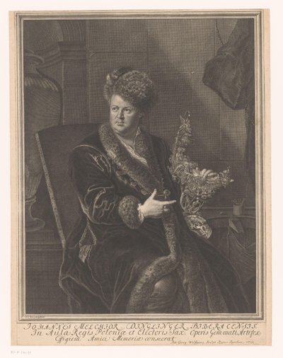 Portret złotnika Johanna Melchiora Dinglingera autorstwa Johann Georg Wolffgang