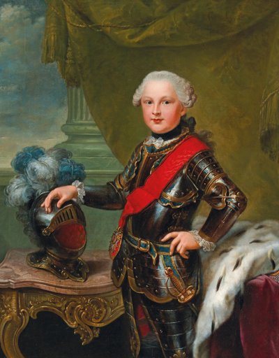 Portret Karola II Sierpień 1746-1795, księcia Zweibrücken, ok. 1757. autorstwa Johann Georg Ziesenis the Younger